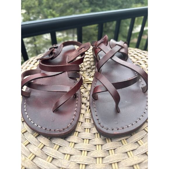 Camel Classic Style Original Leather Biblical Jesus Sandals Jerusalem 40 US 9 - Picture 4 of 16